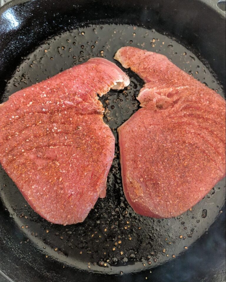 Cast Iron Seared Tuna Steaks Straker Nutrition Co.
